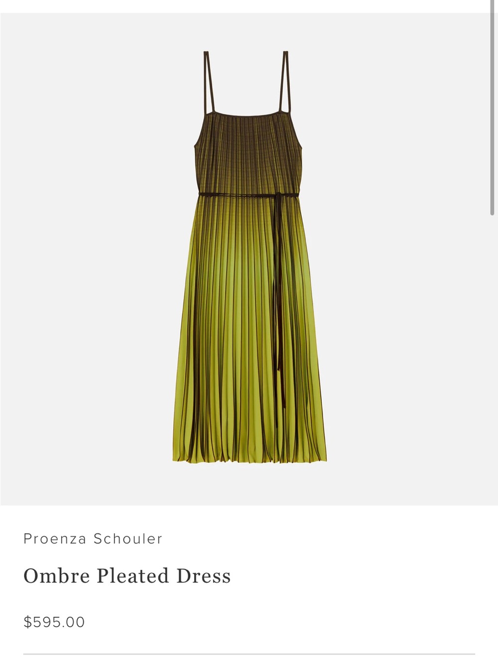 Proenza Schouler Ombre Pleated Dress